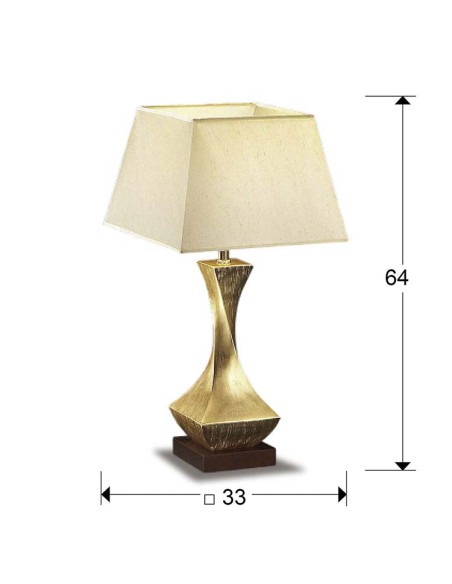 SOBREMESA DECO ORO PEQUEÑA 1 LUZ