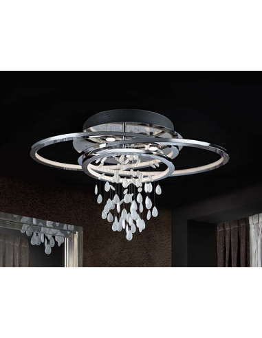 PLAFÓN BRUMA 5 LUCES+LED