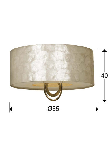 PLAFÓN EDEN ORO Ø55 4 LUCES