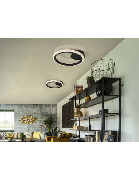 PLAFÓN RING 1 ARO NEGRO