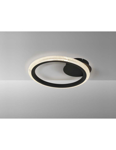 PLAFÓN RING 1 ARO NEGRO