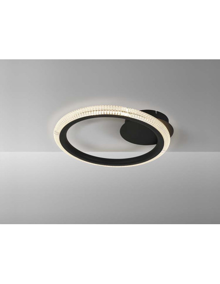 PLAFÓN RING 1 ARO NEGRO
