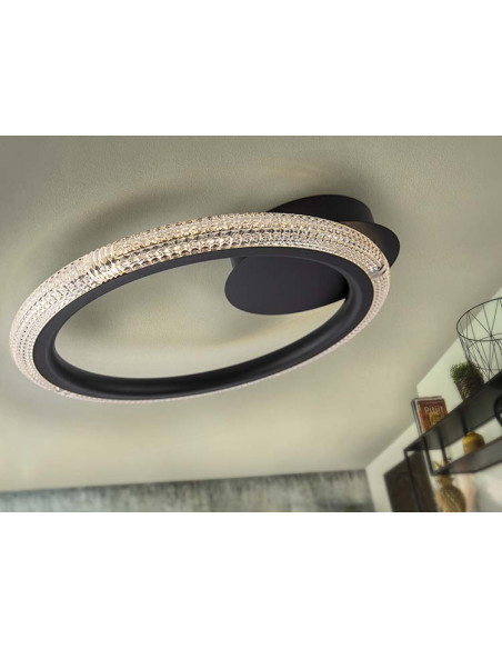 PLAFÓN RING 1 ARO NEGRO