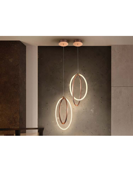 LÁMPARA LED OCELLIS 22Ø ORO ROSA