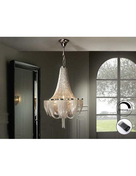 LÁMPARA MINERVA 10 LUCES DIMABLE