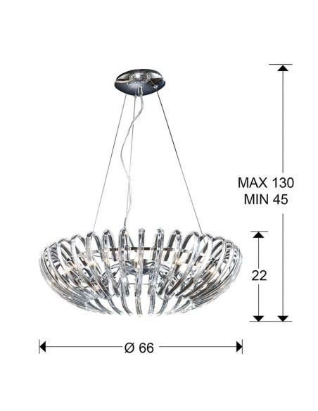 LÁMPARA ARIADNA 12 LUCES DIMABLE LÁMPARA ARIADNA 12 LUCES DIMABLE