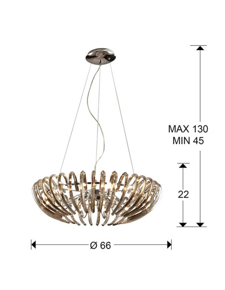 LÁMPARA ARIADNA 12 LUCES DIMABLE LÁMPARA ARIADNA 12 LUCES DIMABLE