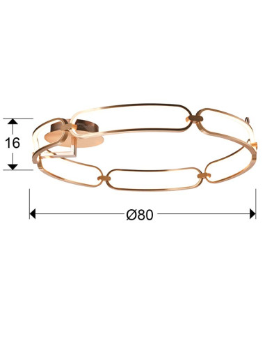 COLETTE PLAFÓN LED Ø80