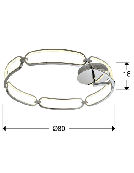 COLETTE PLAFÓN LED Ø80