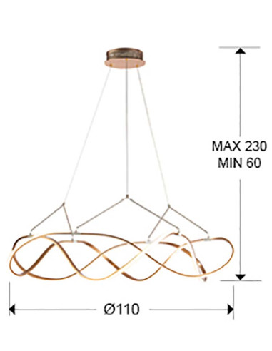 LÁMPARA LED MOLLY 110Ø DIMABLE