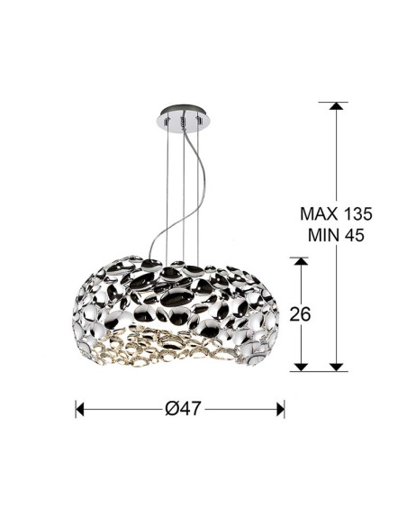 LÁMPARA 5 LUCES NARISA Ø47