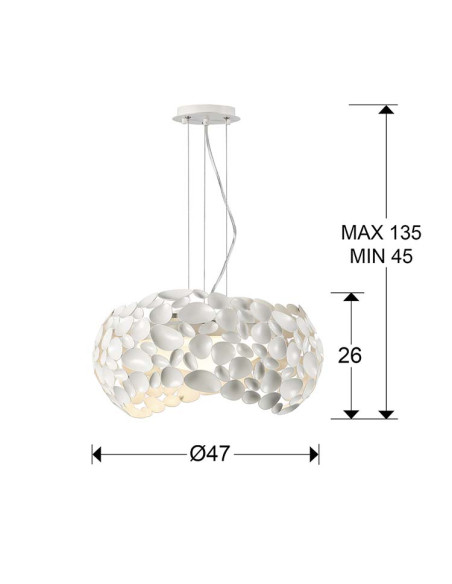 LÁMPARA 5 LUCES NARISA Ø47