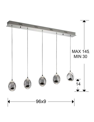 LÁMPARA ROCÍO 5 LED LINEAL