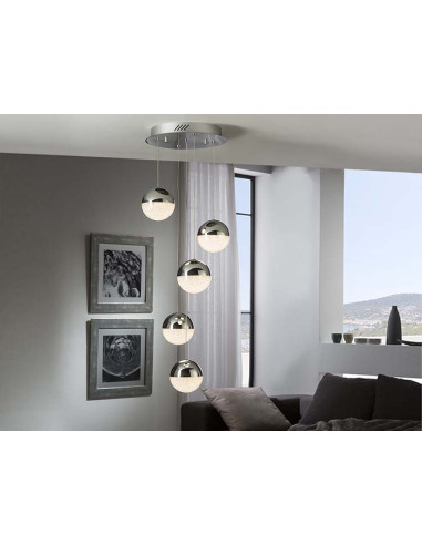 LÁMPARA 5 LUCES LED SPHERE Ø33 DIMABLE