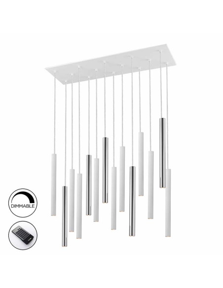 LÁMPARA VARAS 14 LUCES DIMABLE