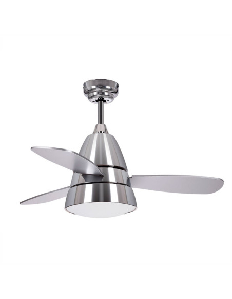 Ventilador de techo Cromo y Plata Iseran 2xE27