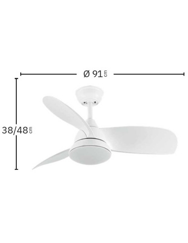 Ventilador de techo DC 24W ÁTOMO