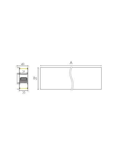 Aplique de pared modelo W85-90D