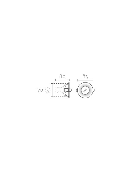 Empotrable modelo ARO FH122-WH en color Blanco para 1xGU10 (no incluida)