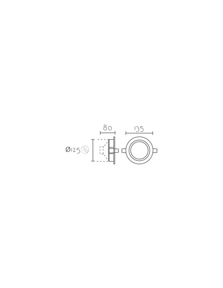 Empotrable modelo ARO RCAQR46-WH en color Blanco para 1xGU10 (no incluida)
