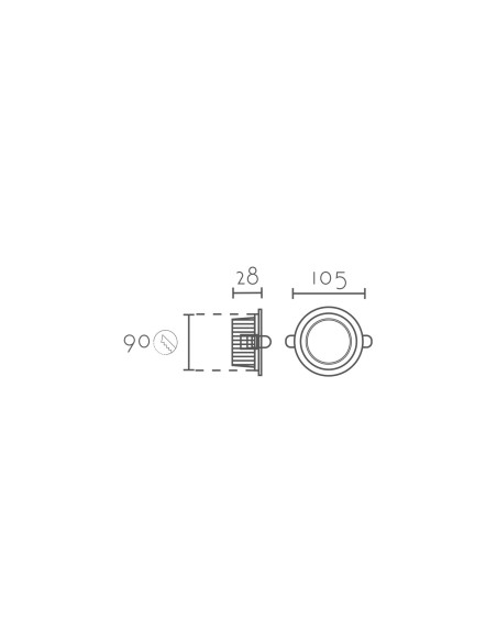 Empotrable modelo DL3505 5W en color Blanco
