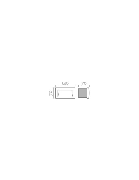 Aplique de pared modelo EX1016-BK en color Negro