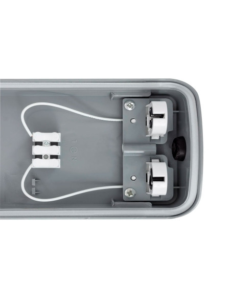 Plafón de techo modelo PANTALLA IP65 2x600 en color Blanco para 2XG13 (no incluida)