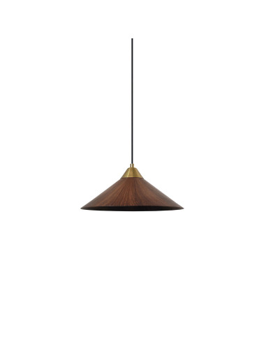 Lámpara colgante modelo MD2455-MA en color Marrón, Pintura Imitación Madera para 1xE27 (no incluida)