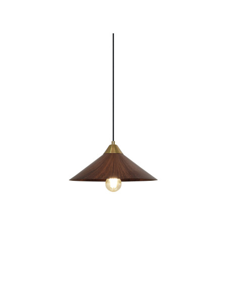 Lámpara colgante modelo MD2455-MA en color Marrón, Pintura Imitación Madera para 1xE27 (no incluida)