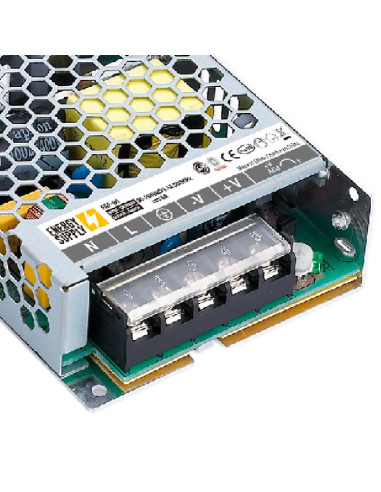 Fuente de Alimentación Switching Metalica 24V 60W 2.5A - Interior