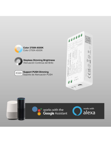 Controlador WIFI LED 2 en 1 Mi-Light 12-24V 12A max 2.4GHz