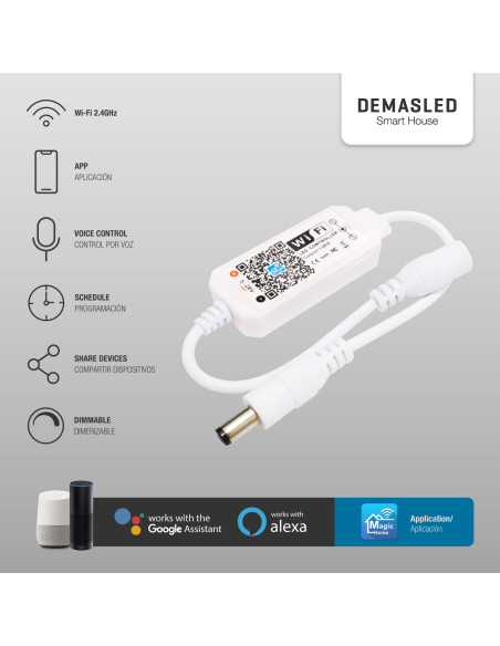 Mini Controlador Wi-Fi monocromático, DC5-28V 96W, Magic Home Pro