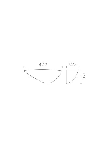 Aplique de pared modelo BETA LED Dimable. En color Blanco.