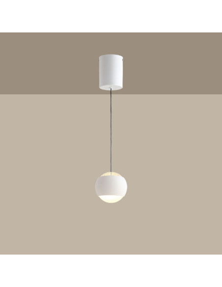 Lámpara Colgante Blanco Diámetro Ø100mm, Blanco Cálido 3000K