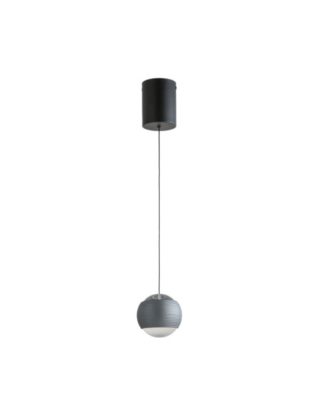 Lámpara Colgante Gris Diámetro Ø100mm, Blanco Cálido 3000K