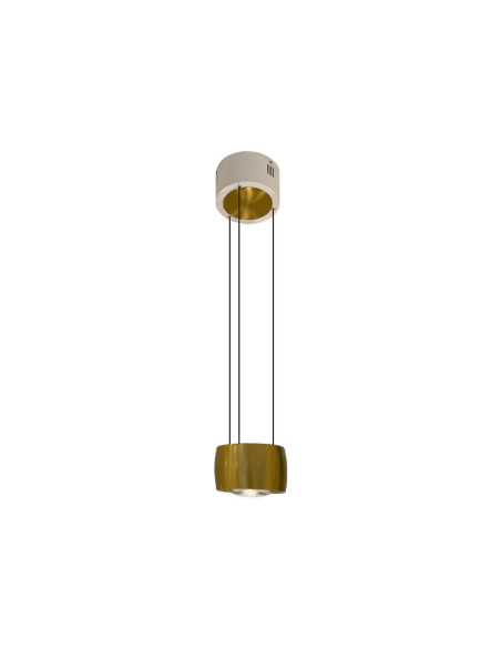 Lámpara Colgante Oro Champagne Diámetro Ø128mm, Blanco Cálido 3000K