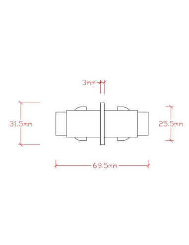 Conector trifásico Recto