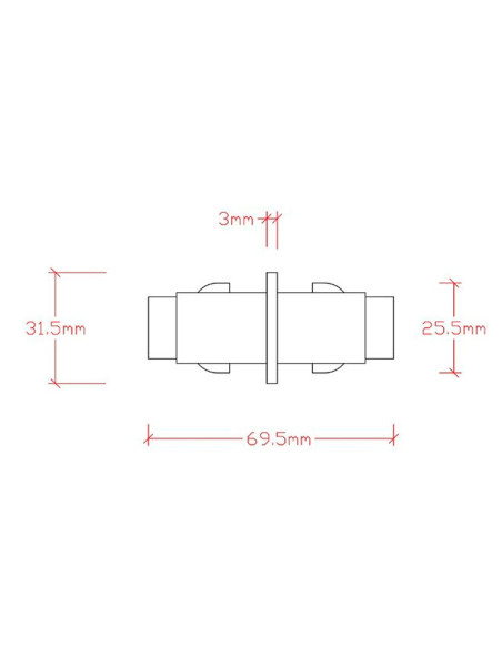 Conector trifásico Recto