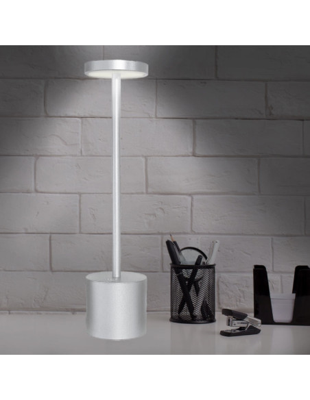 Lámpara de Aluminio Blanco Cálido 3000K 3W Recargable