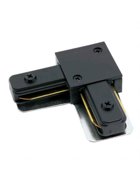 Conector en L para carril monofásico Blanco