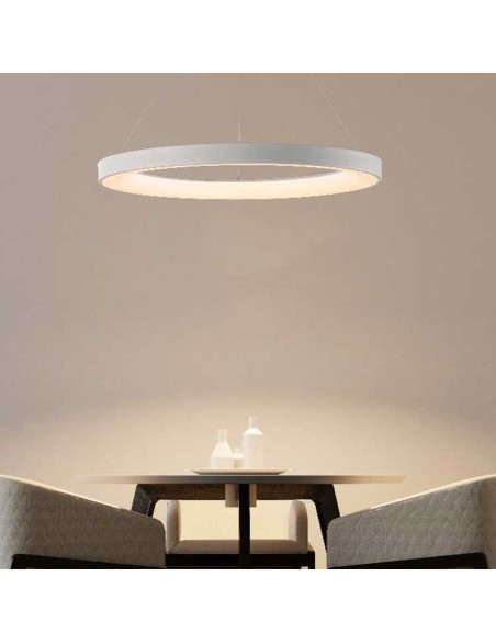 Colgante 66W Niseko II 90cm dimable CCT blanco con mando
