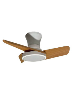Ventilador 30W Blanco y haya CCT 60cm Sky