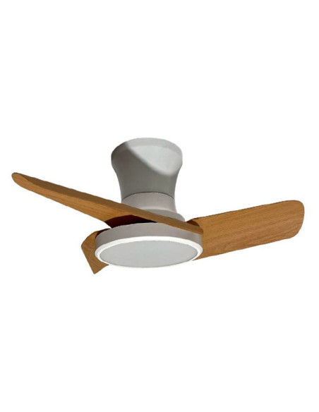 Ventilador 30W Blanco y haya CCT 60cm Sky