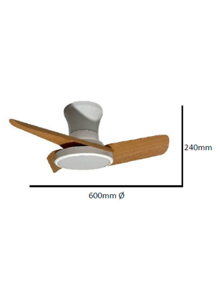 Ventilador 30W Blanco CCT 60cm Sky