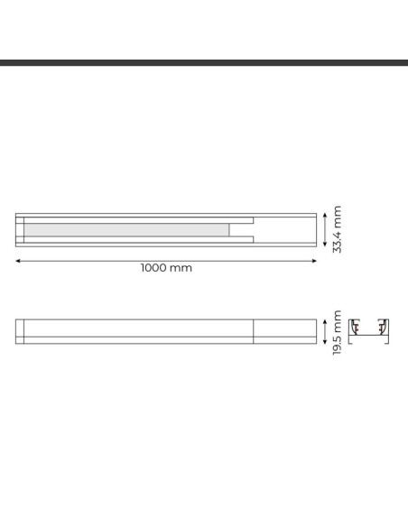 Carril Monofásico Negro x1m