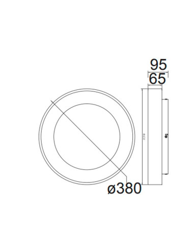Plafón 38cm 30W CCT Niseko II blanco con mando a distancia