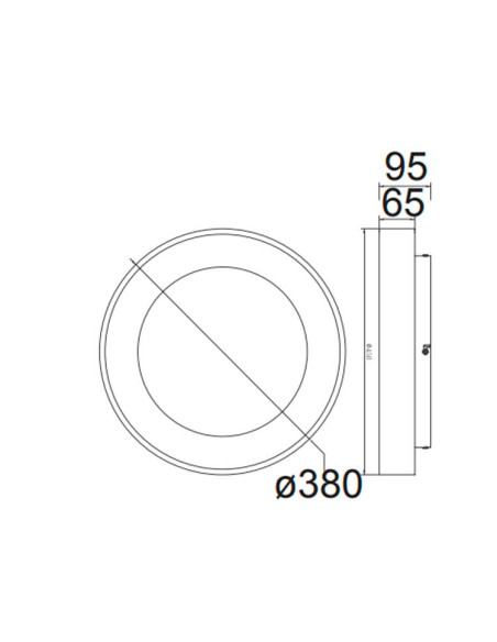 Plafón 38cm 30W CCT Niseko II blanco con mando a distancia