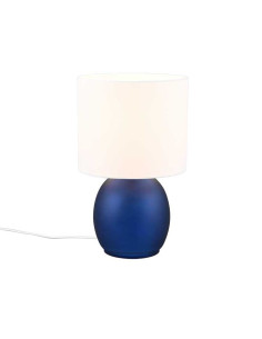 Lámpara mesa cristal con pantalla para E14 Vela