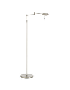 Lámpara de pie lector Lite, níquel mate 10W dimable