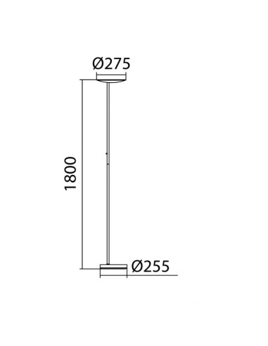 Lámpara de pie Daphne 33W+8W CCT